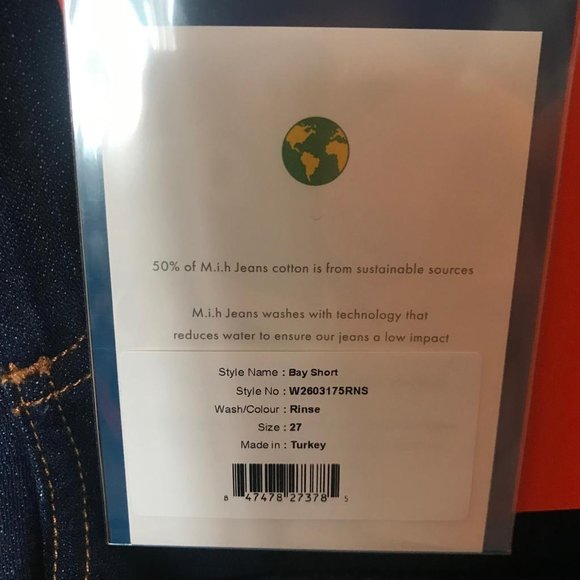 NWT M.I.H Jeans High Waisted Bay Short in Rinse 30 - Picture 16 of 16
